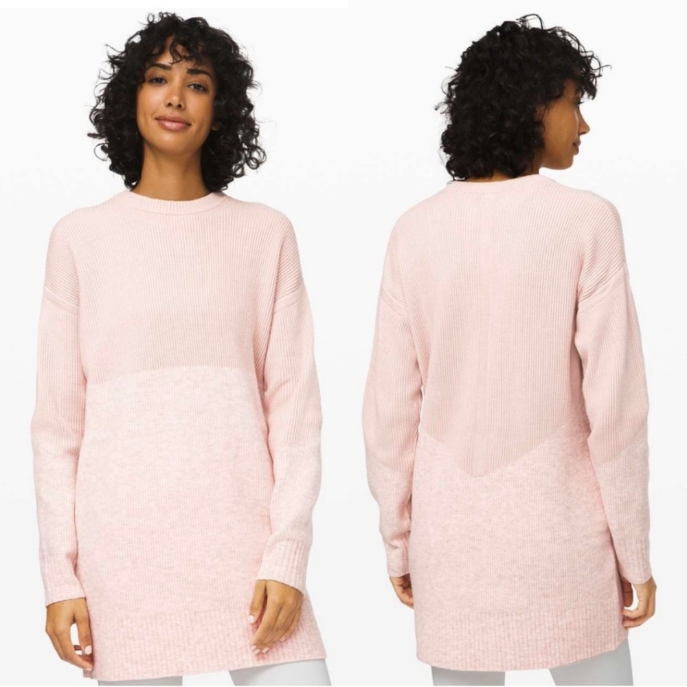 Lululemon Pink Bliss Restful Intention Cashmere Sweater